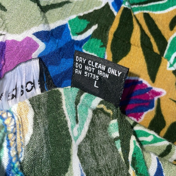 Vintage Sag Harbor Women’s Tropical Floral Shirt Size Small Padded Shoulder EUC - Picture 6 of 8